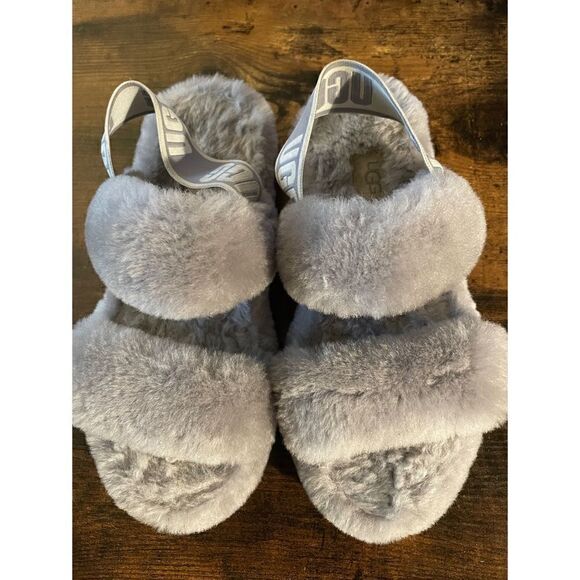 UGG
‘OH YEAH’ FUR SANDALS in Gray size 5 - Picture 4 of 8
